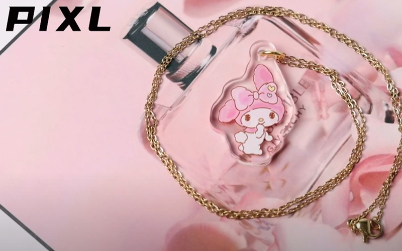 Acrílico personalizado collar de encanto